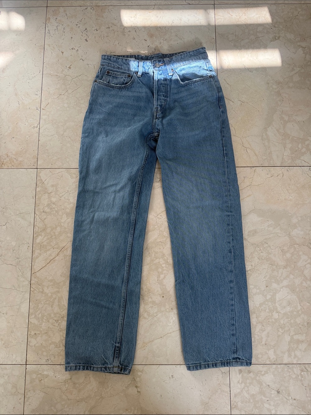 Zara High-Rise Women's Light Blue Straight Jeans